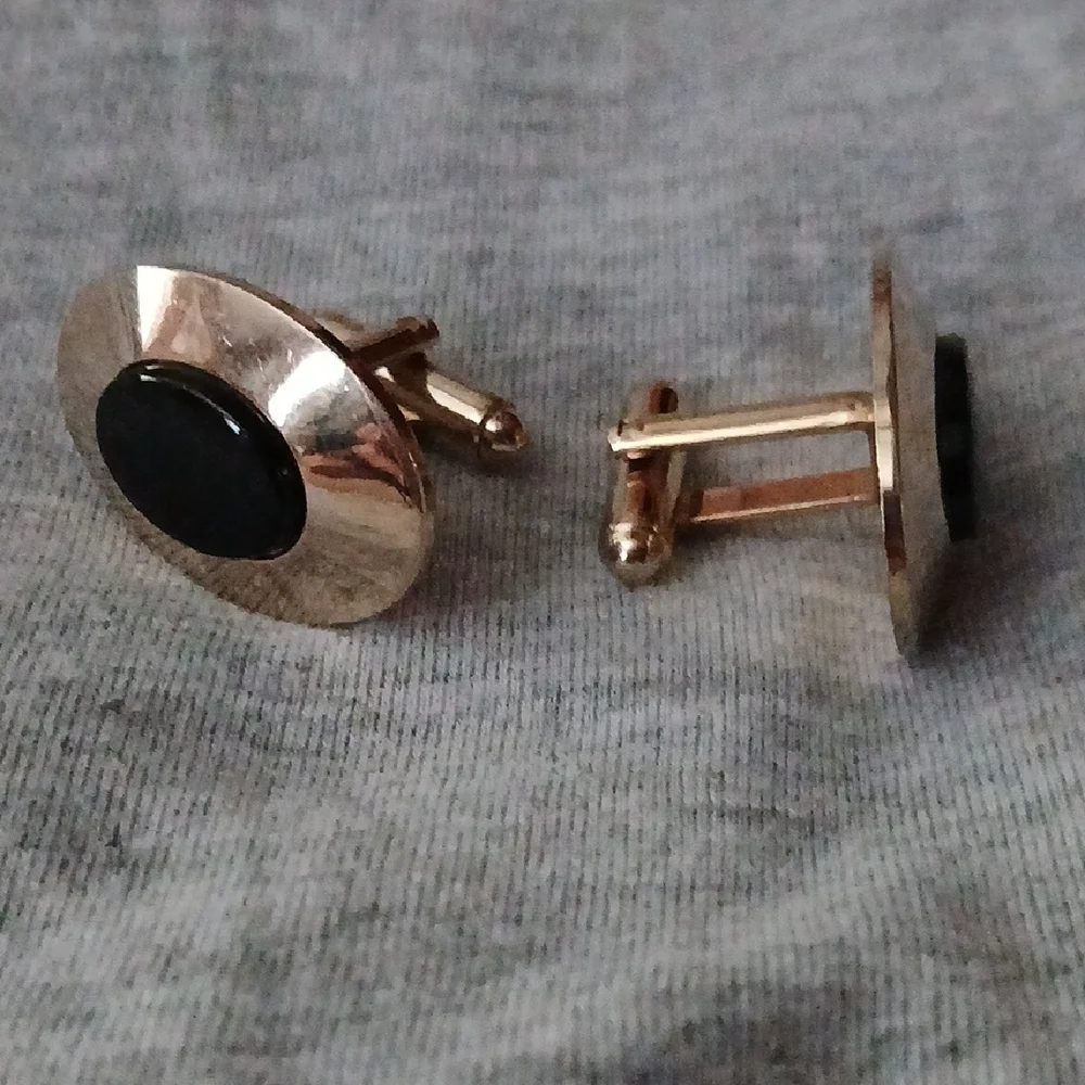 Gold and Black Cufflinks
